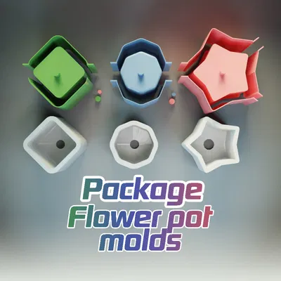 Bộ khuôn in 3D đúc chậu cây cảnh đa dạng hình dáng cho người bắt đầu