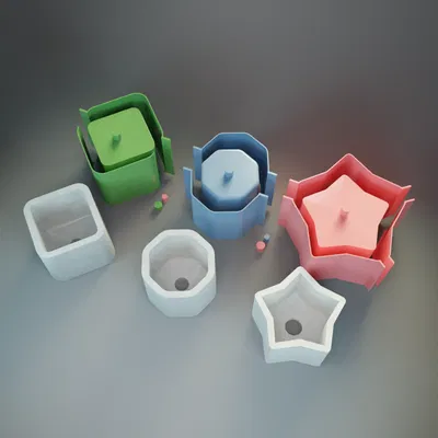 Bộ khuôn in 3D đúc chậu cây cảnh đa dạng hình dáng cho người bắt đầu