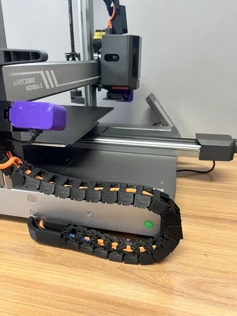 Xích quản lý cáp bên hông cho giá đỡ camera gốc của Anycubic Kobra 3 - Image 2