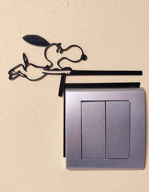 Mẫu trang trí công tắc/ổ cắm hình Snoopy – Mô hình in 3D 11 - Image 2