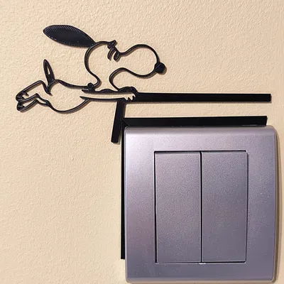 Mẫu trang trí công tắc/ổ cắm hình Snoopy – Mô hình in 3D 11