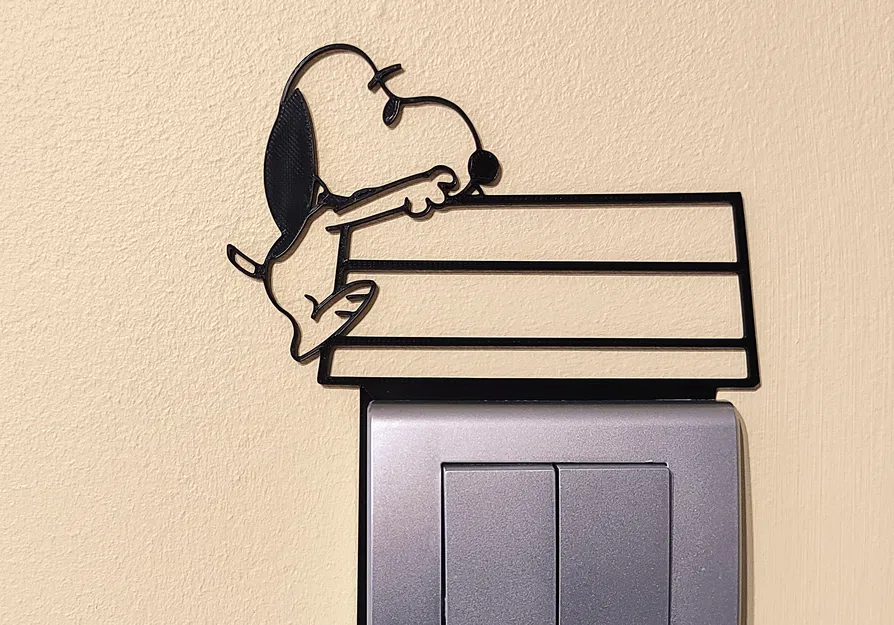 Mô hình trang trí công tắc/ổ cắm hình Snoopy – File in 3D 12 - Image 1