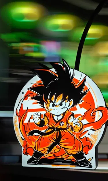 Goku Chibi – Mô hình 3D kèm đế tròn phong cách Kame - Image 1