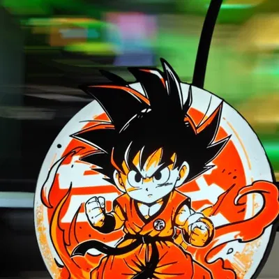 Goku Chibi – Mô hình 3D kèm đế tròn phong cách Kame
