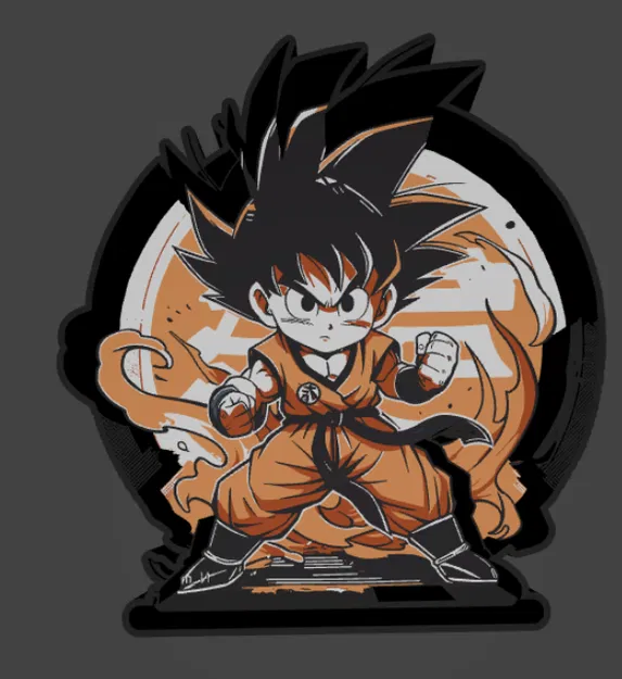 Goku Chibi – Mô hình 3D kèm đế tròn phong cách Kame - Image 7
