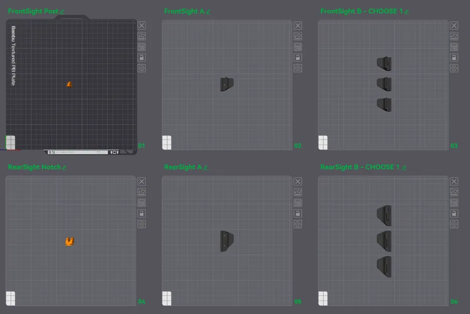 Bộ ngắm cơ khí Picatinny cho Worker Seagull (Printable Iron Sights) - Image 10