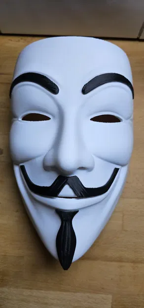 Mô hình mặt nạ Anonymous (V for Vendetta) in 3D độc đáo - Image 1