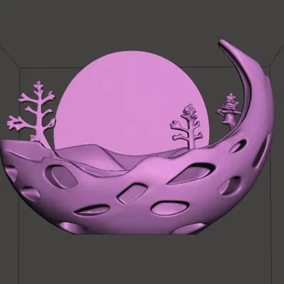 Sunset Hill - Đế nến trà LED hình đồi hoàng hôn