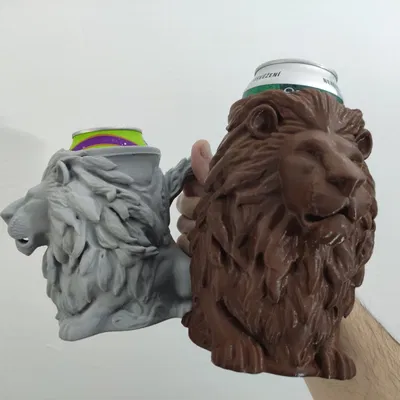 Đồ giữ lon bia hình Sư tử (Dùng cho lon 0.5L + 12oz)