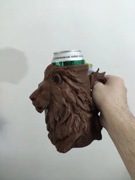 Đồ giữ lon bia hình Sư tử (Dùng cho lon 0.5L + 12oz) - Image 6