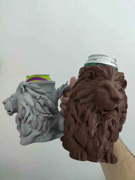 Đồ giữ lon bia hình Sư tử (Dùng cho lon 0.5L + 12oz) - Image 7