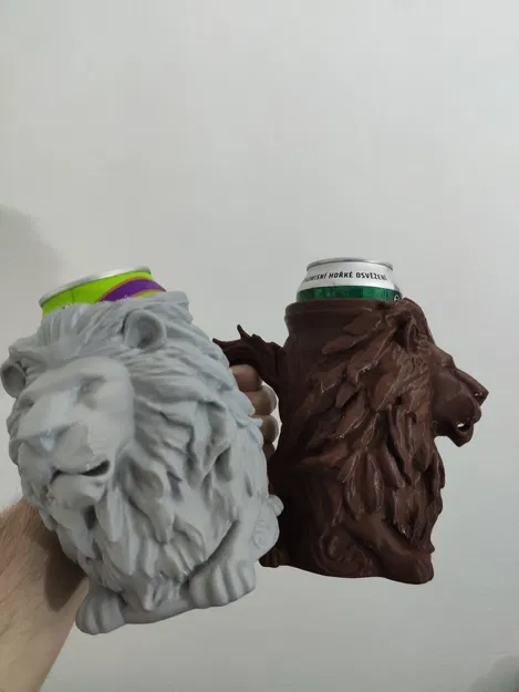 Đồ giữ lon bia hình Sư tử (Dùng cho lon 0.5L + 12oz) - Image 10