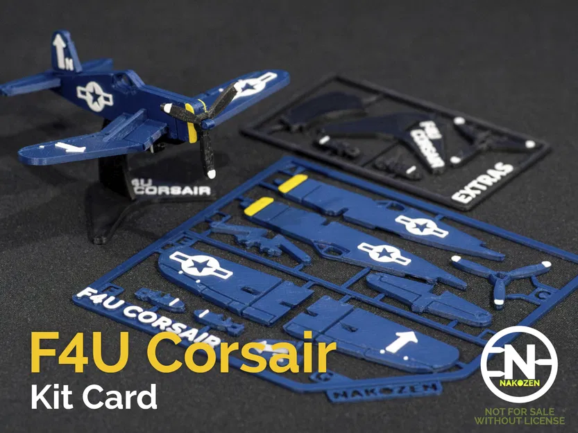 Mô hình Kit Card F4U Corsair - Image 1