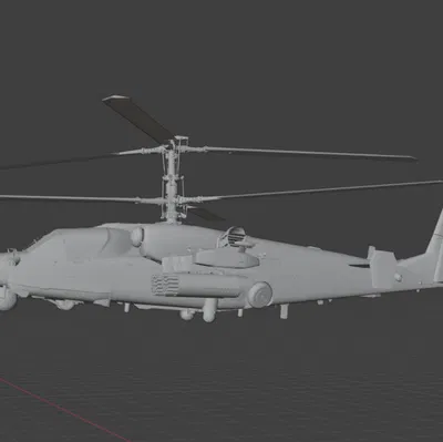 Mô hình 3D trực thăng chiến đấu Kamov Ka-52 Aligator (File STL)