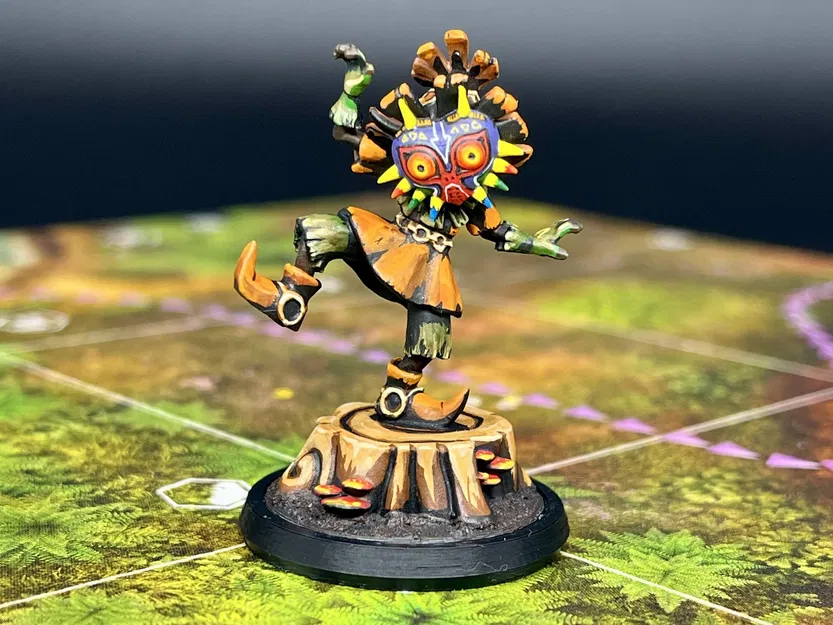Mô hình Skull Kid đeo mặt nạ Majora (38mm) siêu đẹp cho tabletop - Image 1