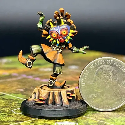 Mô hình Skull Kid đeo mặt nạ Majora (38mm) siêu đẹp cho tabletop