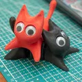 Mô hình mèo in 3D Flexi Cat cử động linh hoạt mắt Googly ngộ nghĩnh - Thumbnail 3