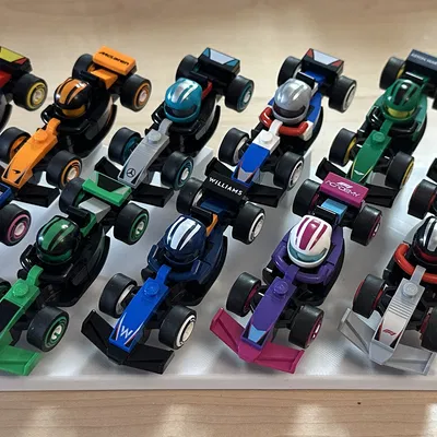 Kệ trưng bày bộ 12 xe đua Lego F1 Mini siêu gọn và thẩm mỹ