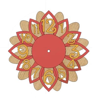 Đồng hồ treo tường hình hoa 3D độc đáo - Thiết kế DIY lắp ghép