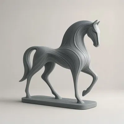 Mô hình tượng ngựa nghệ thuật in 3D tinh xảo