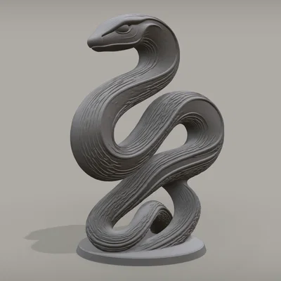 Tượng Rắn Nghệ Thuật - Mẫu File In 3D Trang Trí Độc Đáo
