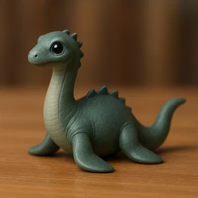 Mô hình quái vật hồ Loch Ness đáng yêu trang trí bàn làm việc 3D