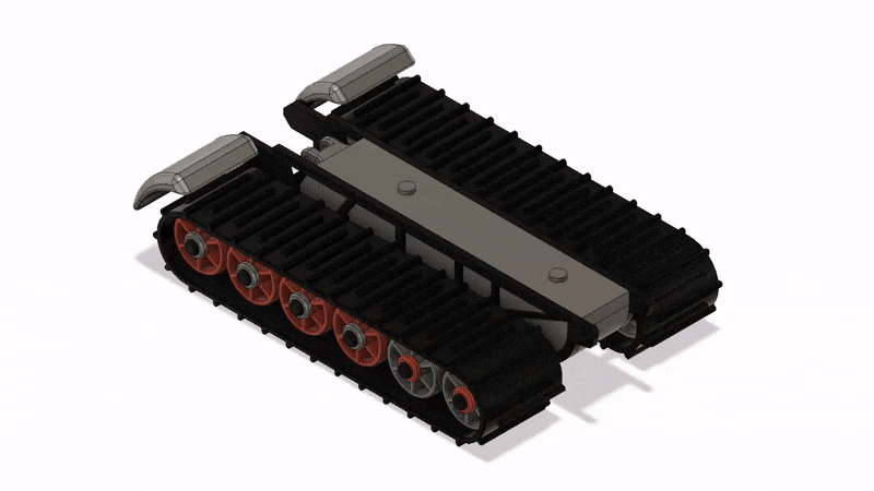 Mô hình xe ủi tuyết Snowcat hiện đại màu vàng có khớp cử động - Image 9