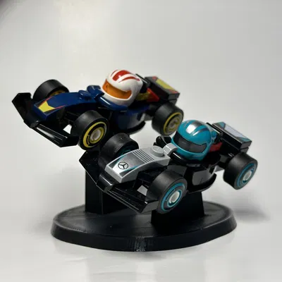 Giá đỡ trưng bày LEGO F1 Mini Cars - Thiết kế góc nghiêng 30 độ