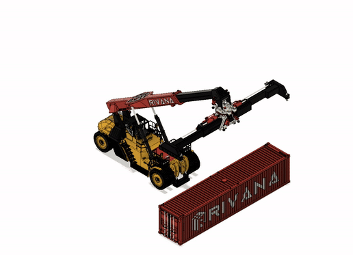 Yellow Reach Stacker (Basic) - Mô hình in 3D (Tỉ lệ 1:30)