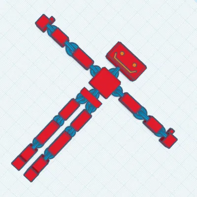 Mô hình robot khớp nối linh hoạt (Articulated Ragdoll) in 3D