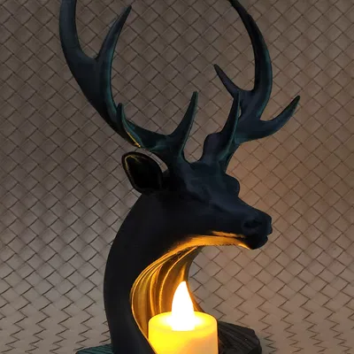 Tượng Chú Hươu - Đế Cắm Nến LED Tealight