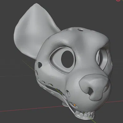 Khung đầu Hyena Fursuit (Hyena Headbase) - File in 3D chất lượng cao