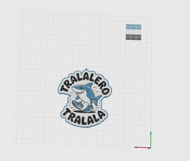 Móc khóa cá mập Tralalero Tralala - Mẫu in 3D cá tính và độc đáo - Image 2