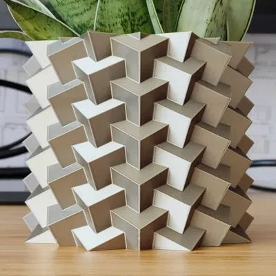 Chậu cây hình khối tinh thể Pyrite - Thiết kế Vase mode