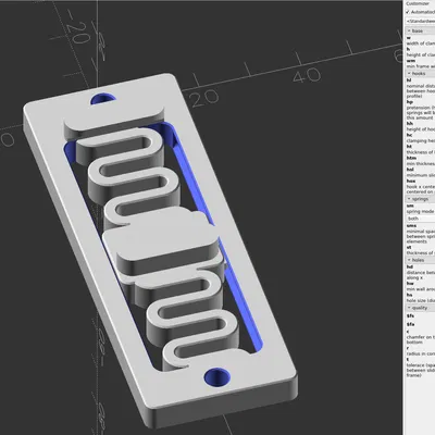 Ngàm gắn thanh ray DIN tùy biến bằng OpenSCAD