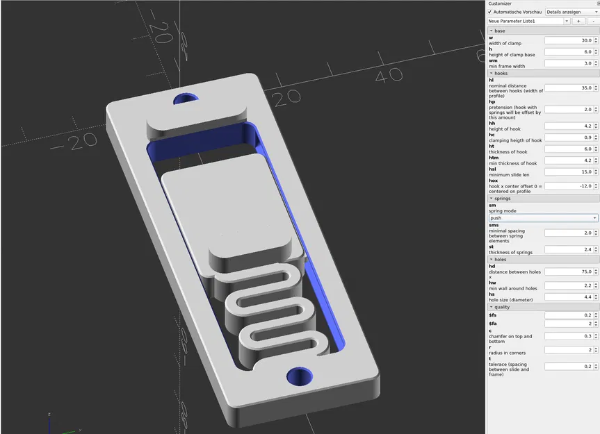Ngàm gắn thanh ray DIN tùy biến bằng OpenSCAD - Image 3