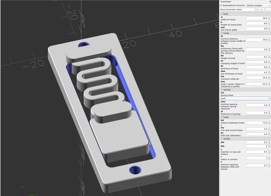 Ngàm gắn thanh ray DIN tùy biến bằng OpenSCAD - Image 4