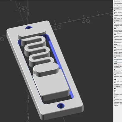 Ngàm gắn thanh ray DIN tùy biến bằng OpenSCAD
