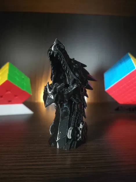 Mô hình đầu rồng cơ khí Dragon Mecha Head 2 cực chất để in 3D - Image 3