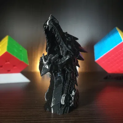 Mô hình đầu rồng cơ khí Dragon Mecha Head 2 cực chất để in 3D