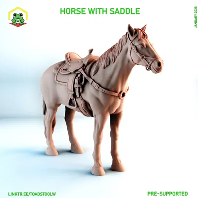 Mô hình ngựa có yên cương (Horse with saddle)