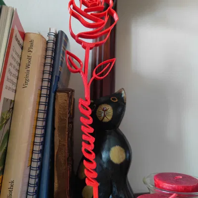 Mẫu hoa hồng in 3D trang trí với thông điệp Mama ý nghĩa