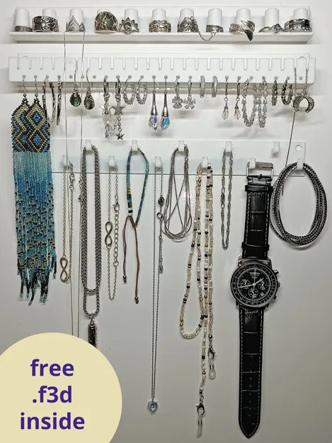 Giá treo trang sức 3D gắn tường: Giải pháp gọn gàng cho phụ kiện - Image 1