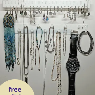 Giá treo trang sức 3D gắn tường: Giải pháp gọn gàng cho phụ kiện