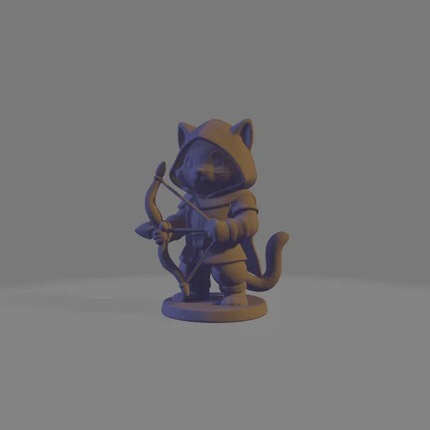 Mô hình 3D Cat Ranger: Mèo xạ thủ đáng yêu cho game D&D - Image 1