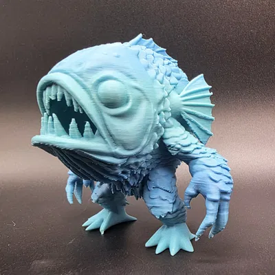 Mô hình Quái vật Cá (Fish Monster) 3D cho game thủ và sưu tầm