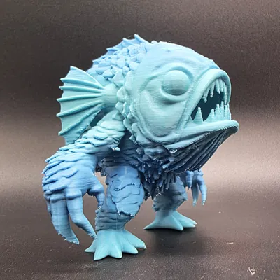 Mô hình Quái vật Cá (Fish Monster) 3D cho game thủ và sưu tầm