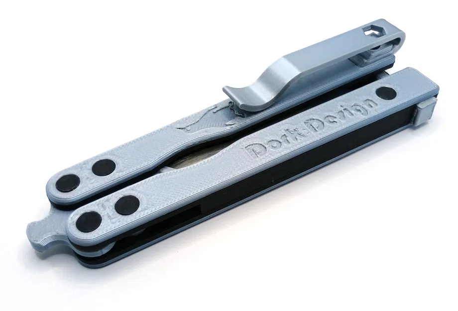 Rockhopper M6 Balisong - Dao Utility hoặc Dao tập luyện in 3D (Spring Latch, Bushing Pivots) - Image 3