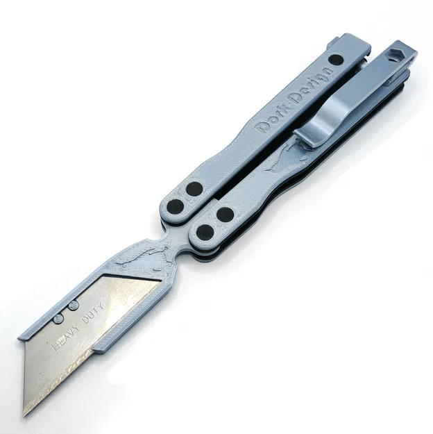Rockhopper M6 Balisong - Dao Utility hoặc Dao tập luyện in 3D (Spring Latch, Bushing Pivots) - Image 4
