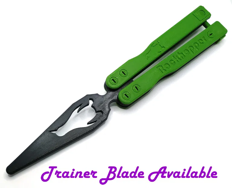 Rockhopper M6 Balisong - Dao Utility hoặc Dao tập luyện in 3D (Spring Latch, Bushing Pivots) - Image 6